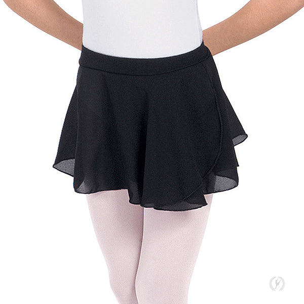 10127 Chiffon Mock Wrap Pull On Skirt