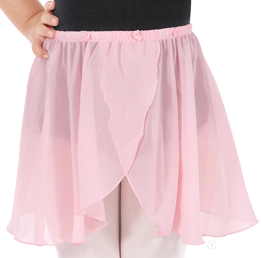 02173 - Child Mock Wrap Skirt w/ Rosettes