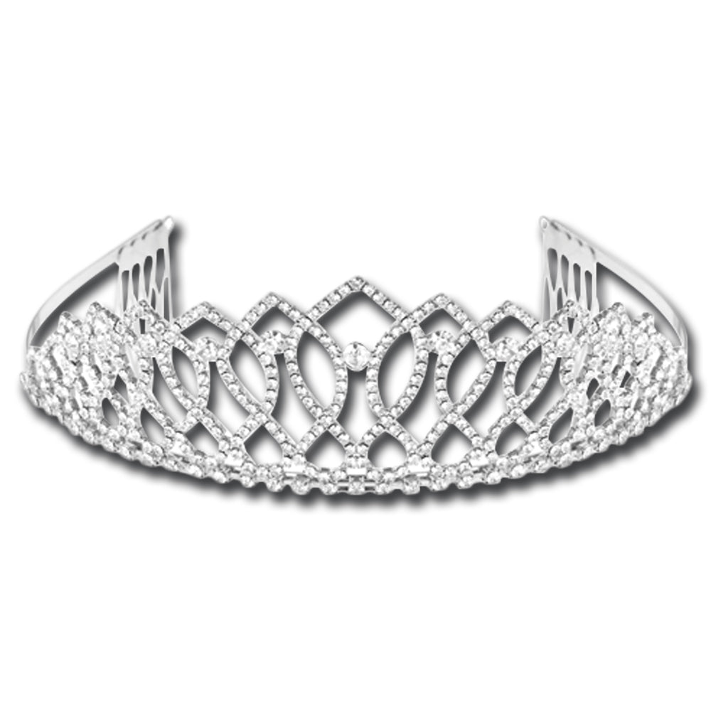 66758 Crystal Tiara w/ combs