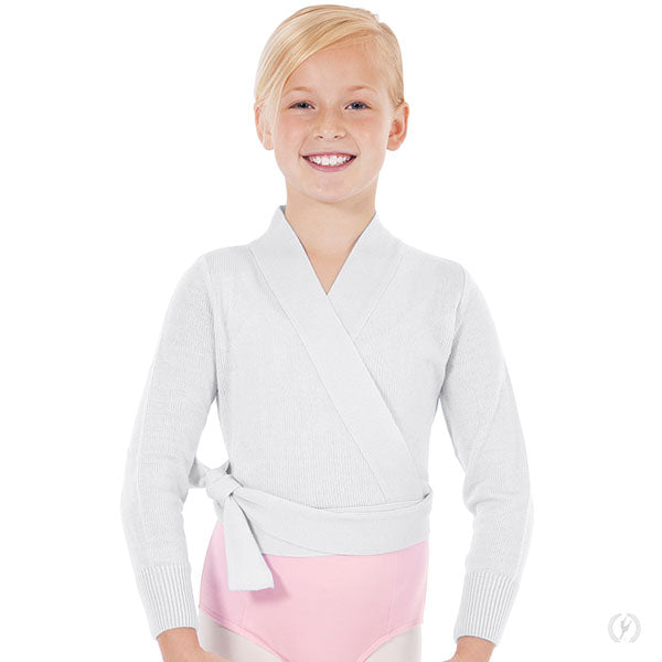 72523c Eurotard Girls Soft Knit Wrap Ballet Sweater