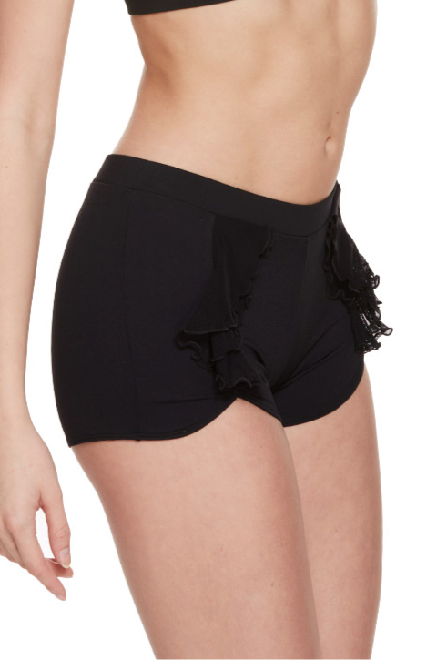 R7724-RUFFLE FRONT SHORT