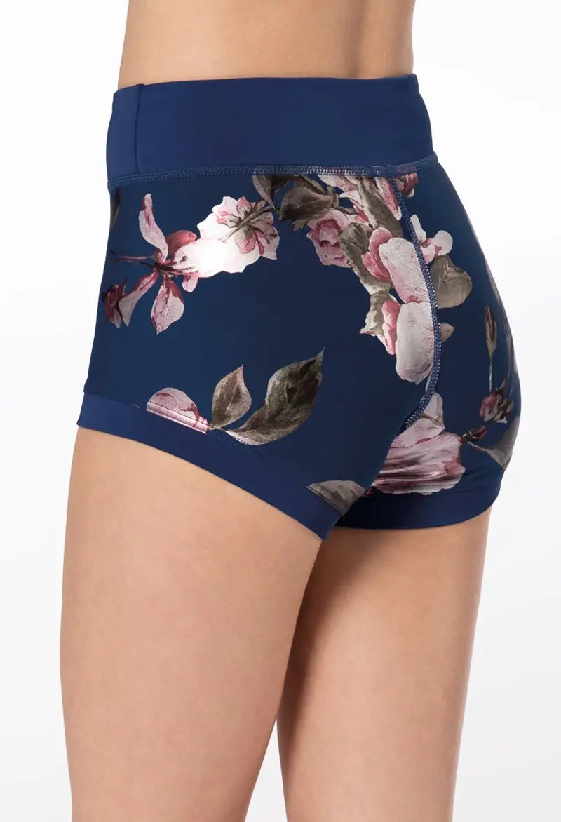 Nv12086 Metallic floral shorts