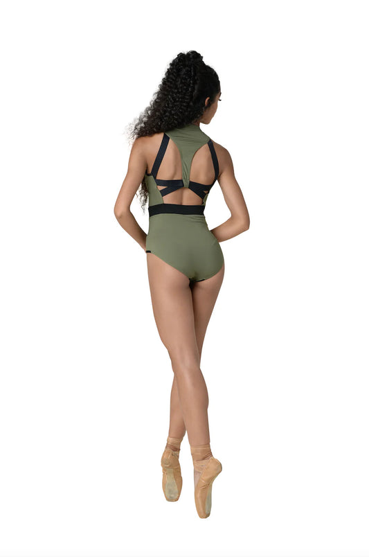 22129A Adult Madison Scuba Leotard With Zigzag Texture