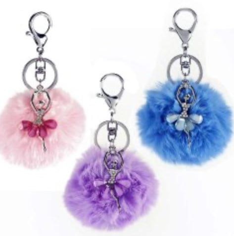 2824A Ballerina Keychain Pouf