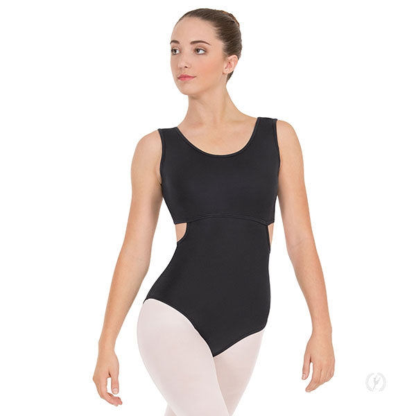 61752 Striped Satin Tank Leotard