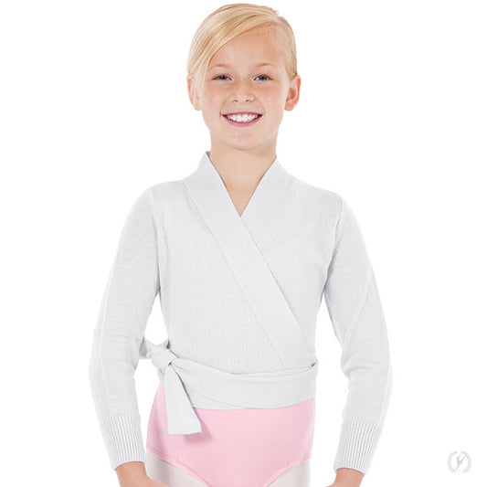 72523c Eurotard Girls Soft Knit Wrap Ballet Sweater