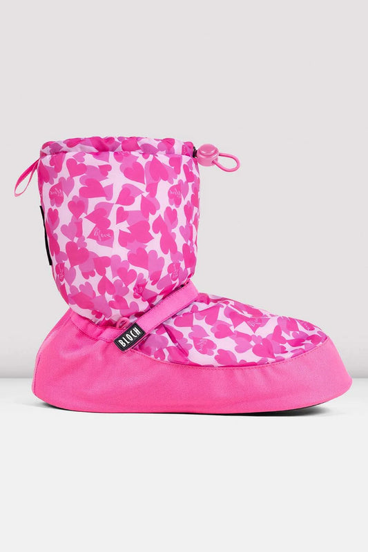 IM009kbp Confetti Hearts Print Warm Up Booties