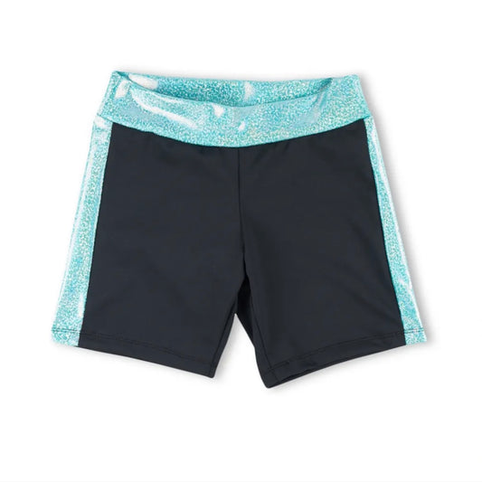 le307 SPARKLY MARINE FOIL BIKESHORT