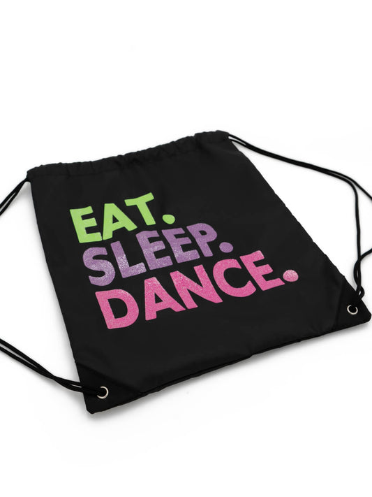 B292 Eat. Sleep. Dance. Drawstring Bag