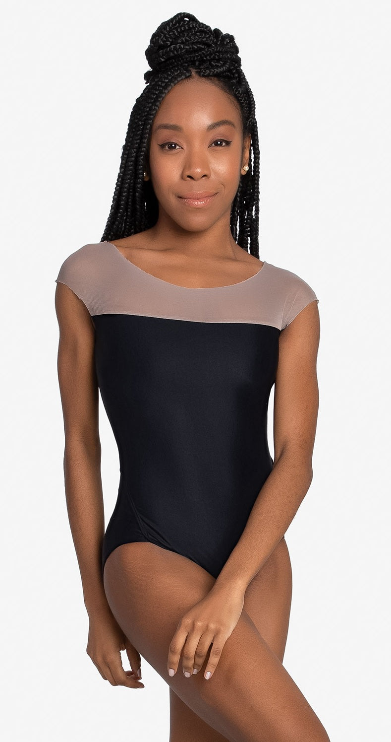 RDE2534 leotard-blk/espresso : Large